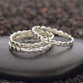 Sterling Silver Stacking Ring - Dot Pattern