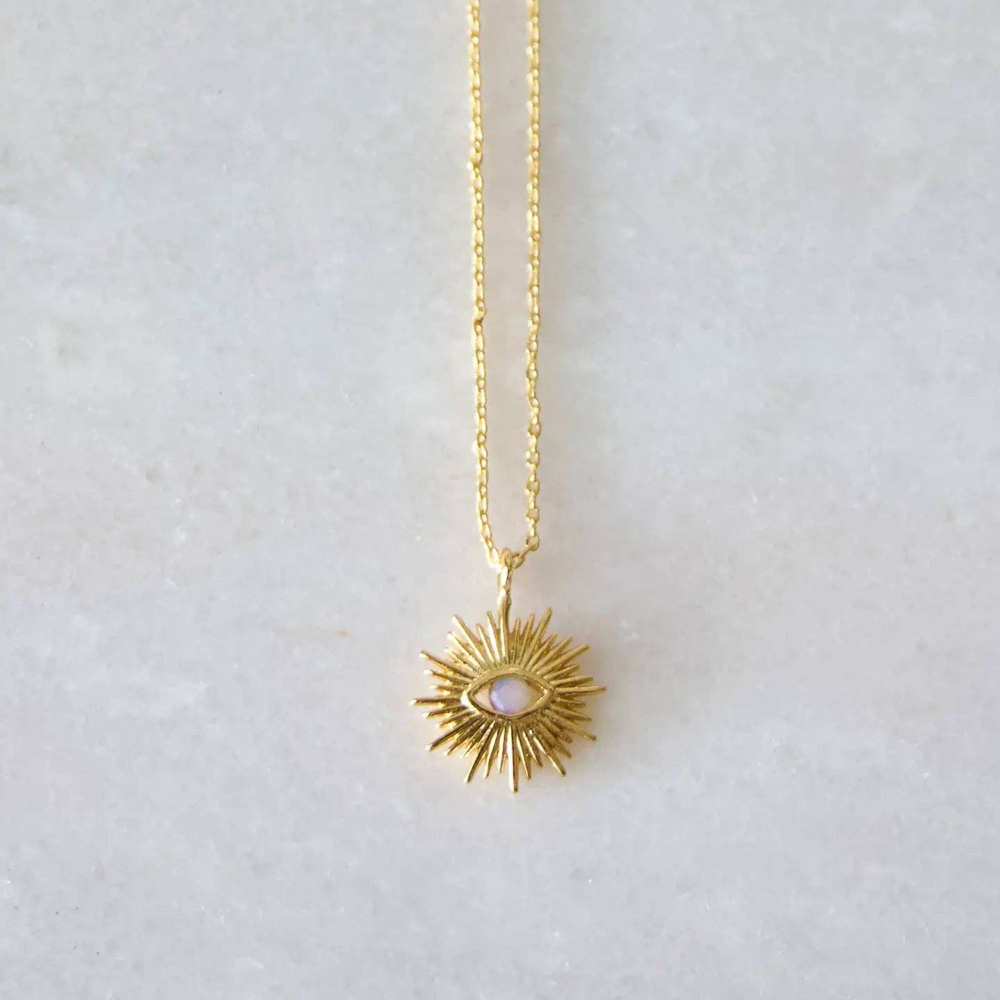 Sunburst Evil Eye Necklace