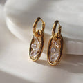 Florence Oval Drop Hoops