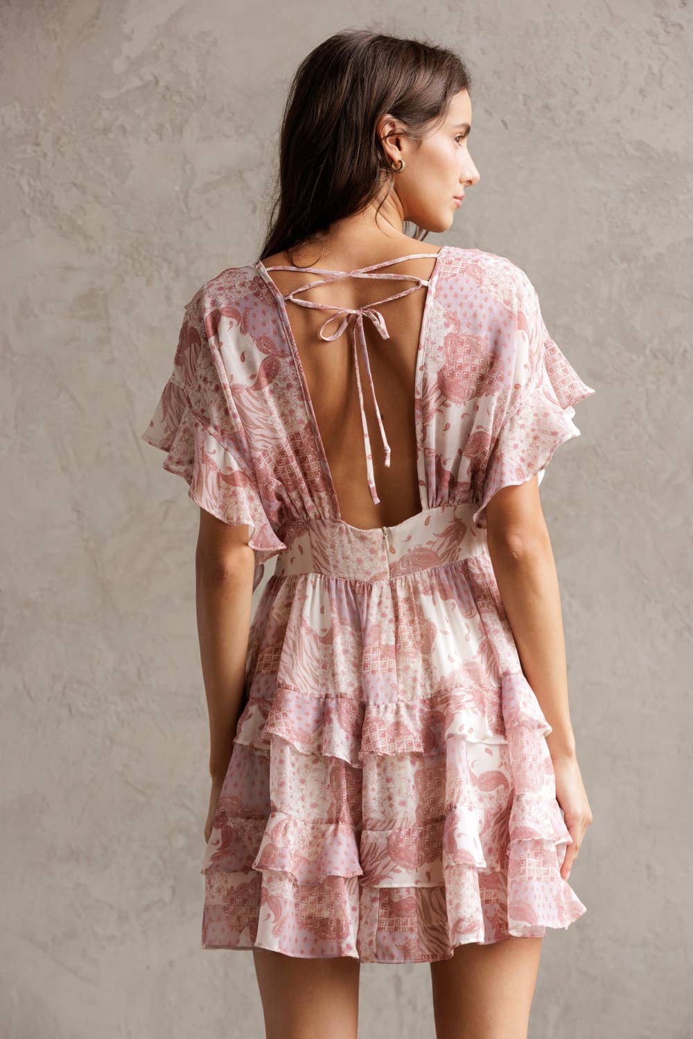 Floral Ruffle Tiered Mini Dress
