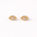 Mini CZ Evil Eye Earrings